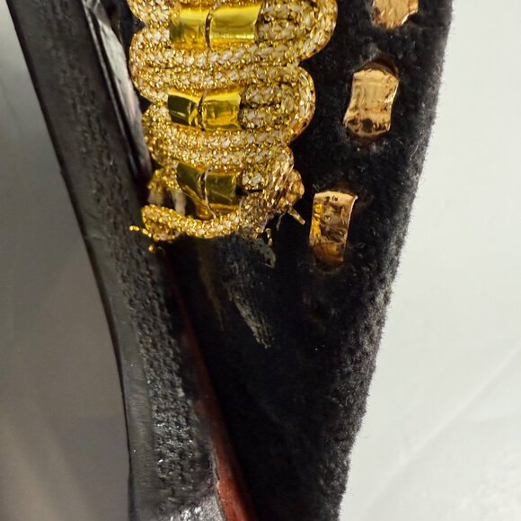 Traditional Ethnic Ahenema Sandals Size 8 Leather Slippers Orange Pom Ghanaian - Picture 11 of 16